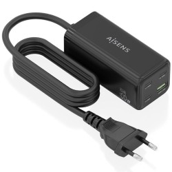 Cargador Sobremesa Aisens ASCH-100W4P054-BK 3USB Tipo-C/ 1USB 100W - 1