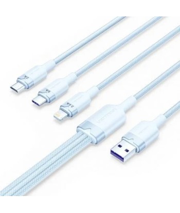 Cable USB 2.0/USB C Lightning Vention CTRLG