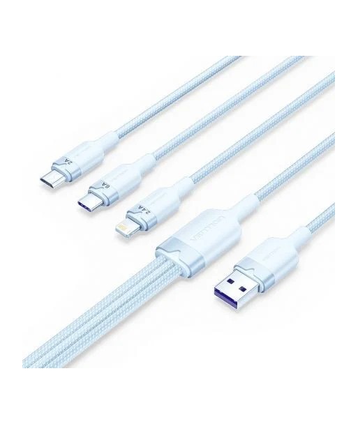 Cable USB 2.0/USB C Lightning Vention CTRLG