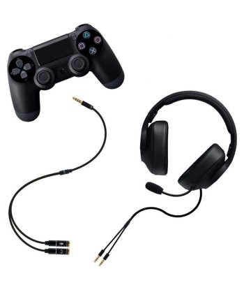 Cable Adaptador Audio 3,5M - 2x3,5H 25 cm. 4P NANOCABLE - 3