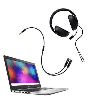 Cable Adaptador Audio 3,5M - 2x3,5H 25 cm. 4P NANOCABLE - 2
