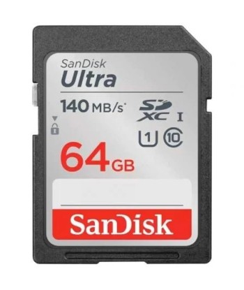 Tarjeta SANDISK 64GB Ultra Clase 10 140MBs - 1
