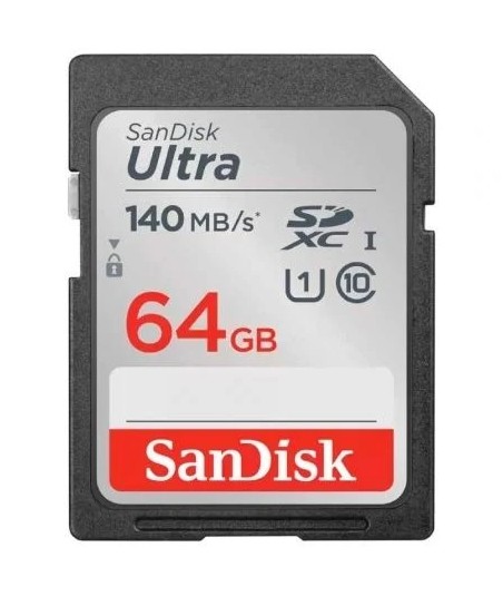 Tarjeta SANDISK 64GB Ultra Clase 10 140MBs - 1