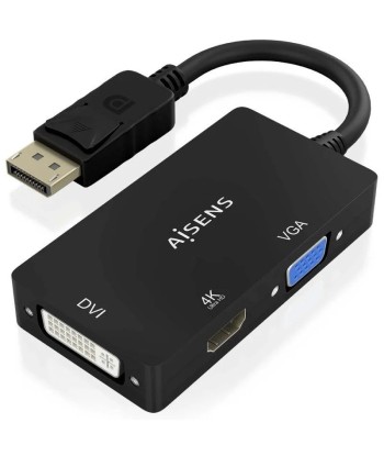 CConversor DisplayPort Macho/ VGA Hembra - DVI Hembra - HDMI 4K Hembra - 1