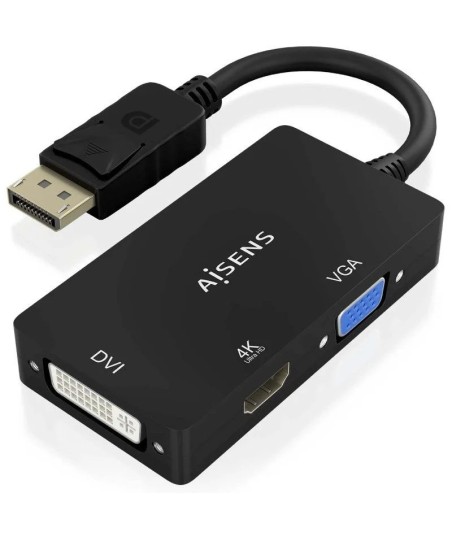 CConversor DisplayPort Macho/ VGA Hembra - DVI Hembra - HDMI 4K Hembra - 1