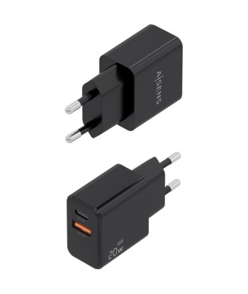 Cargador de Pared AISENS USB Tipo-C + USB 20w - 3