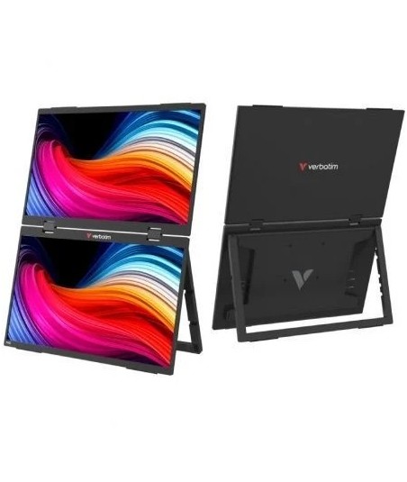 Monitor Portátil Táctil VERBATIM Duo Essentials 15.6" + 15.6" - 1