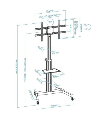Soporte de suelo para TV de 35-70" (Hasta 40Kg) - 5