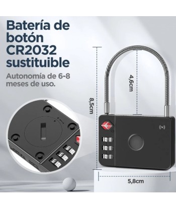Candado Localizador Inteligente MUVIT For Change MiLi MiLock Duo MCLOK0001 - 5