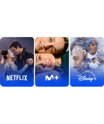 Fibra 600Mb + Móvil 60GB + Movistar+ + Netflix + Disney+ - 2