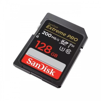 Tarjeta Sandisk 128GB SD Extreme Pro 200 Mbs