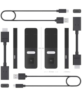 Adaptador de vídeo inalámbrico HDMI a HDMI Aisens ASWL-H2K30M001